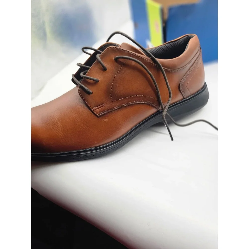 Nunn Bush Oxford Mens 11M Brown New Leather KORE Comfort Gel 84942-221 Shoe